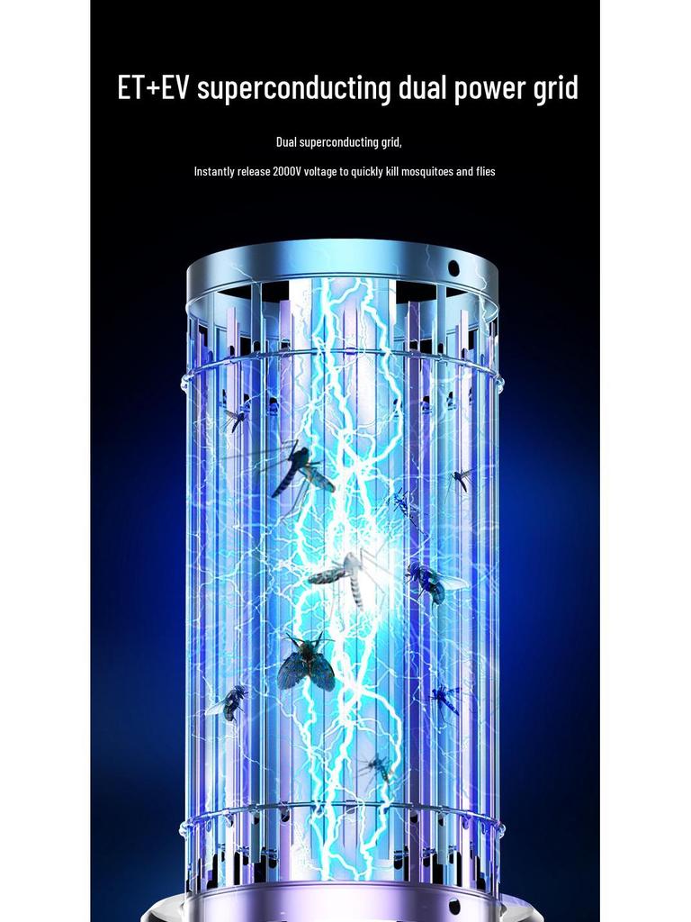 2024 Portable Waterproof Electric Mosquito Killer Lamp for Outdoor Camping and Gardens