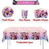 Demon Hunters Birth Date Celebration Disposable Dinner Board Tablecloth Balloon Banner Cake Decoration KPOP Anime Celebration Collection Infant Shower