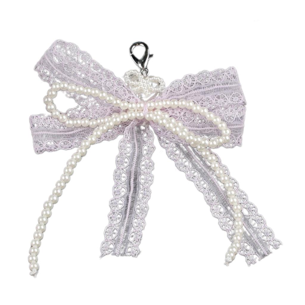 Detachable Shoe Jewelry Shoelaces Charm with Intricate Lace Butterfly Bowknot and Synthetic Pearls Embellishment