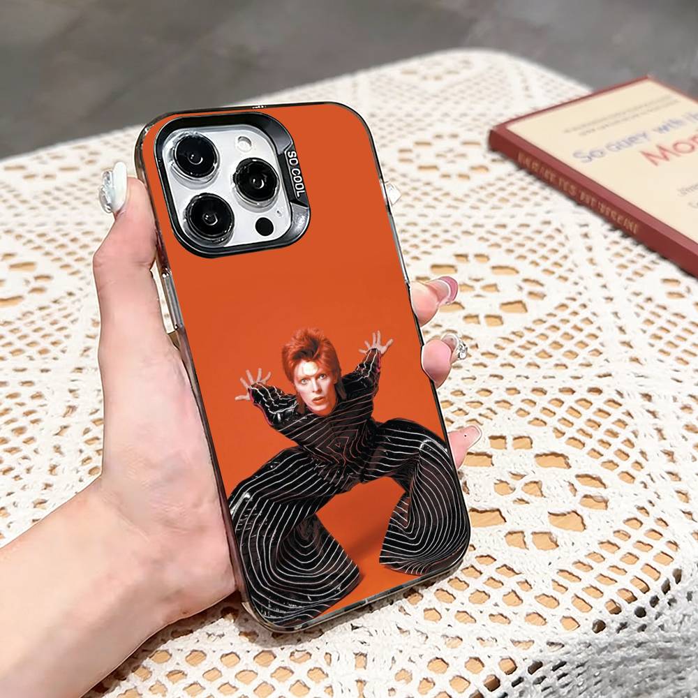 Rock D-David B-Bowie-es  Phone Case For iPhone 17,16,15,14,13,12,11 Plus,Pro Max,XS,Colored silver phone case iPhone12PRO