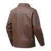Leather Jacket Men Autumn Men Slim Fit Lapel Casual Jacket Men's Top Windproof Casual Jacket