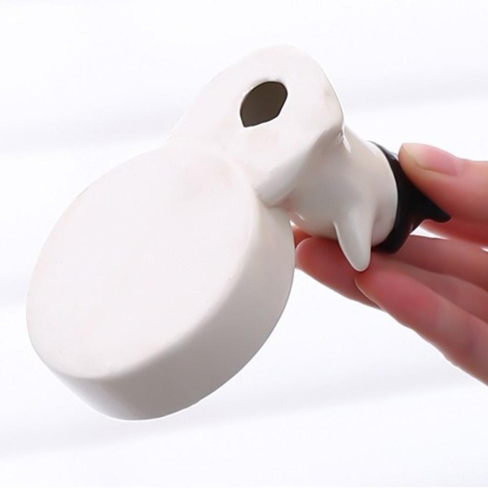 Sturdy Ceramic Ghost Candlestick Cartoon Ghost Cute Candle Holder Non-slip Halloween Candlestick Halloween Decoration