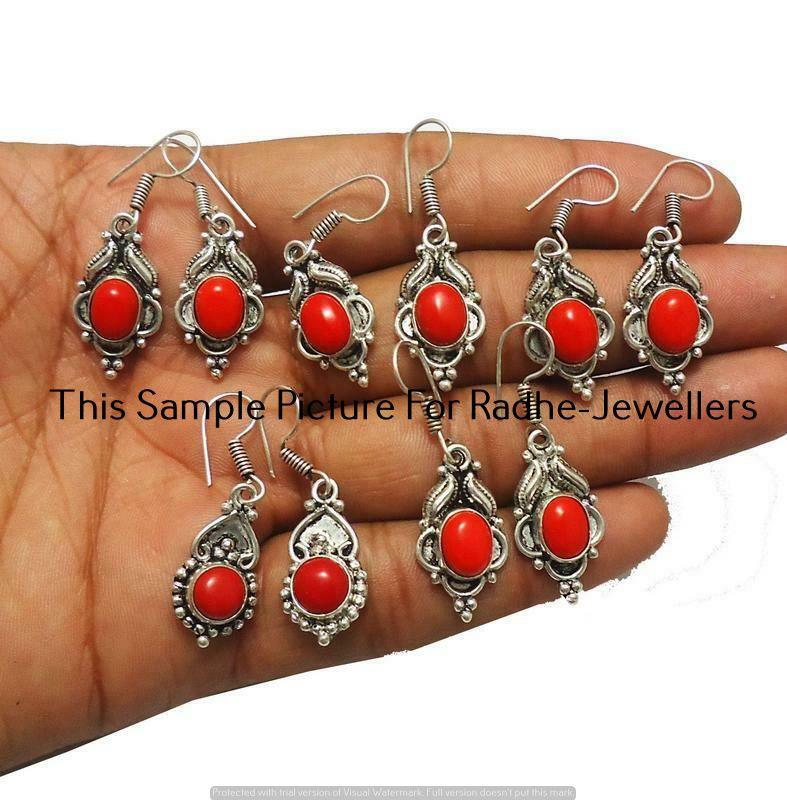 

Коралловые 1 пара оптовых лотов Серьги с покрытием из стерлингового серебра 925 пробы Lot-17-174