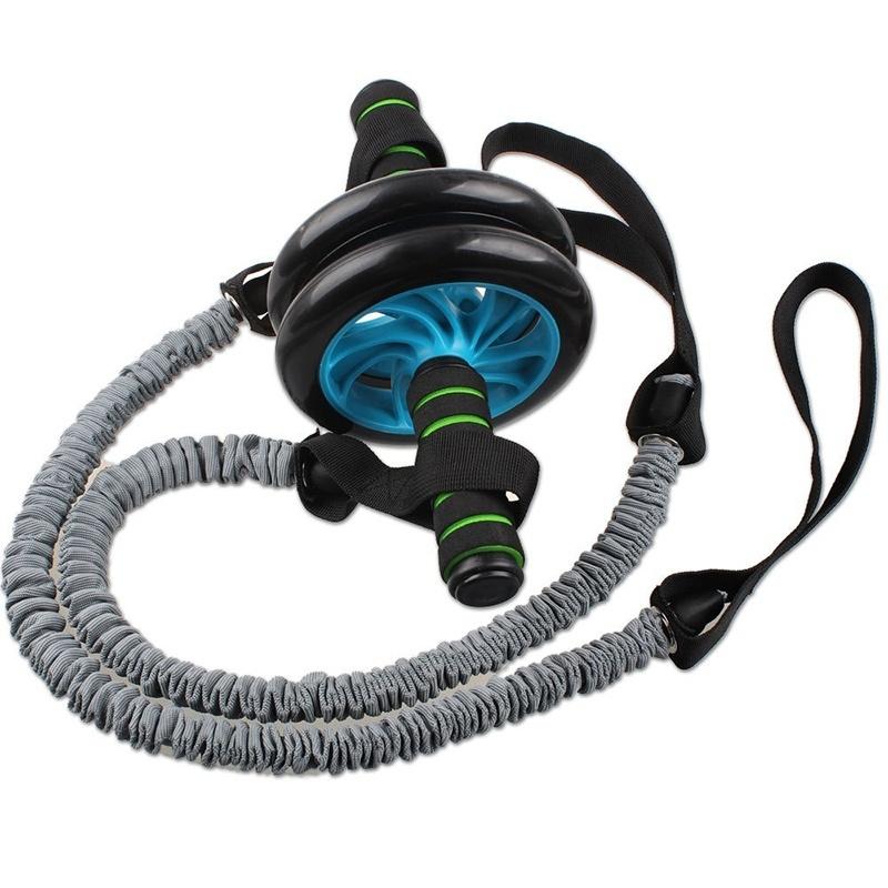 1 Pair Wheel Pull Rope Abdominal Pull Rope Latex Fitness Exercise Stretch Pull Ropes Abdominal Wheel Accessories