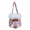 Plush Christmas Small Gift Bag 3D Snowman Santa Doll Fruit Candy Bag Christmas Eve New Year Tote Bag for Xmas Party Supplies
