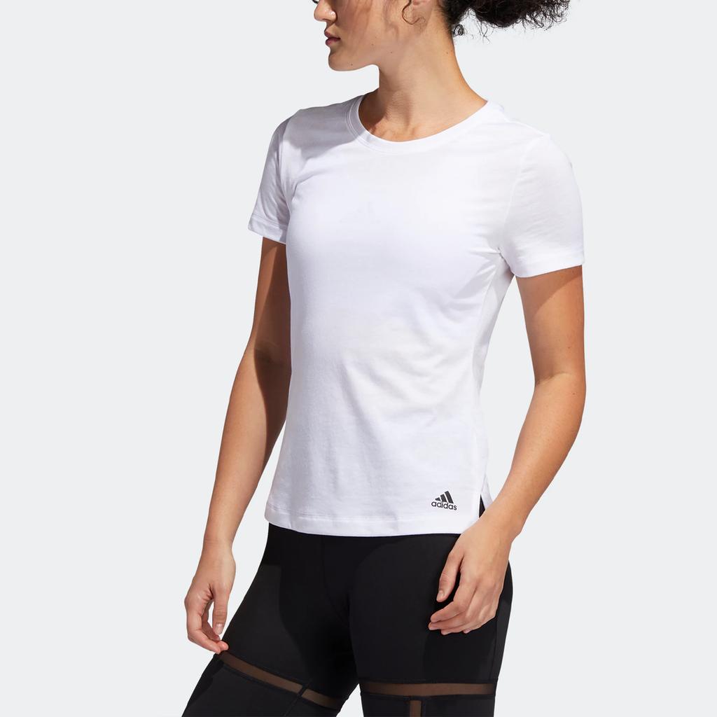 Adidas Prime Solid Slim Fit Crew Neck Short Sleeve T-Shirt Women Tops White Black FL8784