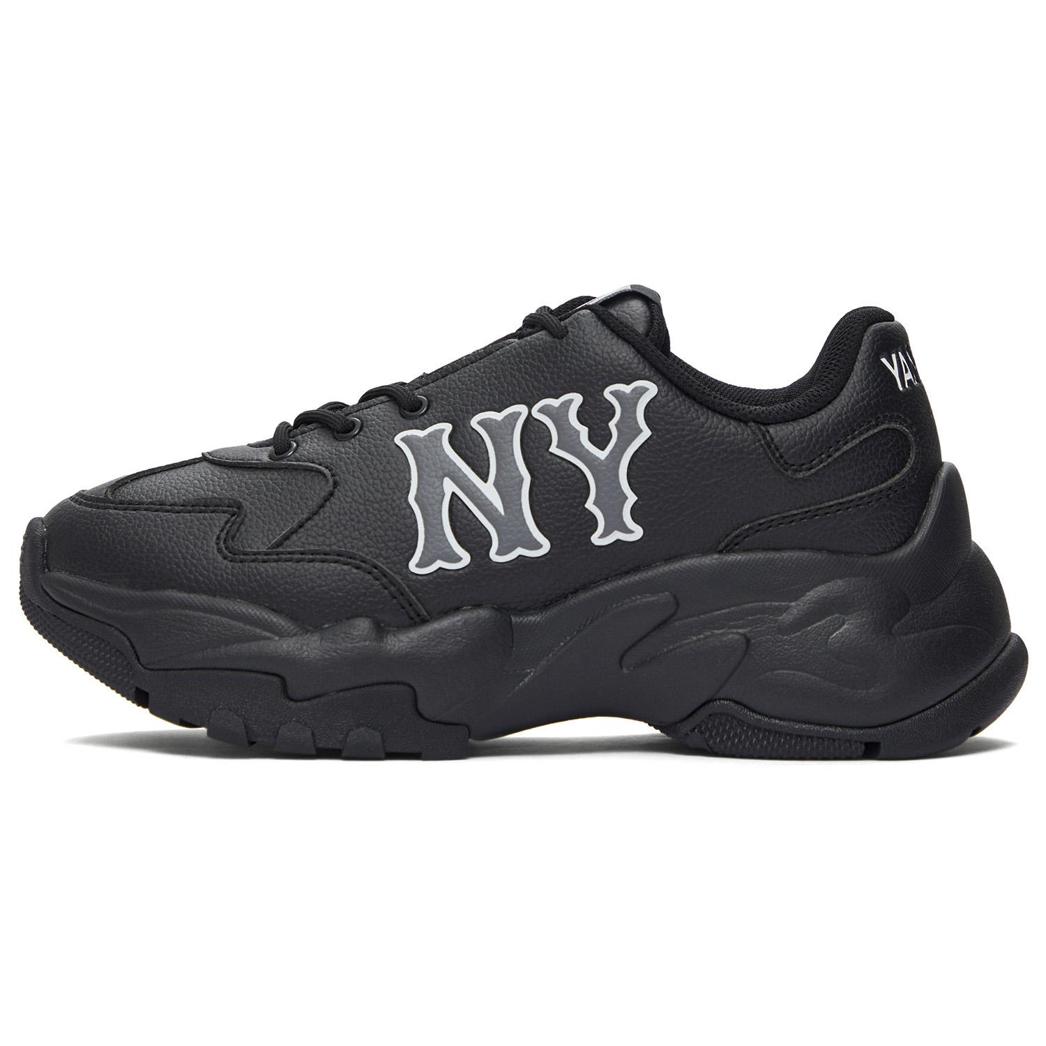 

New MLB New York Yankees Anti Slip Wear Resistant Low Top Chunky Sneakers Unisex Black 3ASHC015N-50BKS 41
