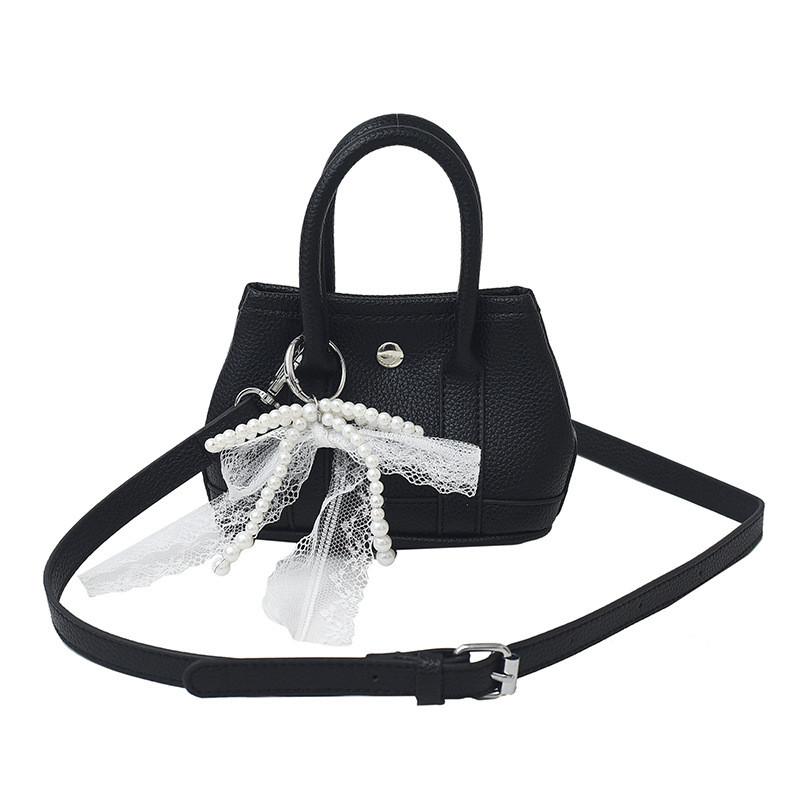 

Pu Water Bucket Bag With Magnetic Closure For Daily Casual Use Black