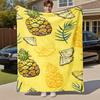 1pc Pineapple Fruit Outdoor Flannel Blanket Soft Warm All-Season Throw for Sofa Bed Car Camping Office, Cozy Gift Idea1139S