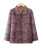 Spring National Style Long-Sleeve Lapel Shirt for Middle-Aged and Elderly Women
