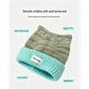 Fuzzy Knit Cat-Ear Beanie Warm Plush Lined Thermal Winter Hat for Women Casual Street Wear Outdoor Daily Use