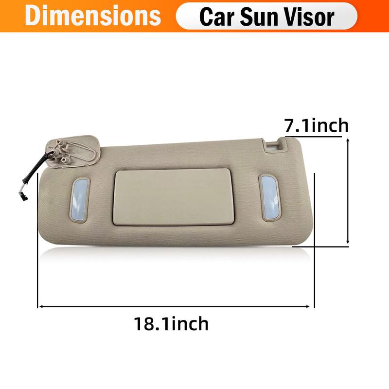 Beige Car Sun Visor with Mirror Light For Cadillac CTS Chevrolet Avalanche Silverado GMC Sierra Yukon 2007-2014 22850310