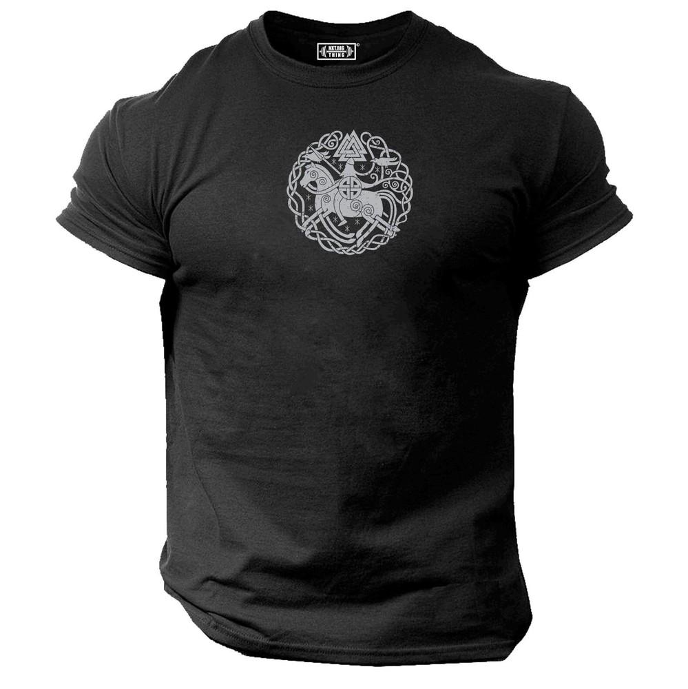 Odin T Shirt Gym Clothing Bodybuilding Workout Exercise Boxing Vikings Mma Top