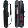 GOBUROS Cue Holds 2 Butts and 2 Billiard Cue Pool Cue Billiard Cue Bag Case, Shafts, Case, Bag, 1/2 (Green Zipper)