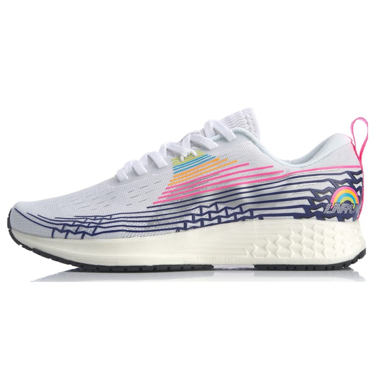 Chaussures de course basses Li Ning Red Hare 4 pour femmes Blanc Multicolore ARBP046-13