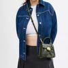 Coach Eliza 18 Snap Closure Detachable Shoulder Strap Smooth Leather Crossbody Shoulder Handbag Small Women handbags Deep-Birch CW184-IMXAI