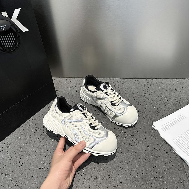 European Products Popular Thick-soled Ugly Cute Shoes Women's 2025 New Versatile Small Man Height Increase Casual Sports Shoes Trendy Shoes Fashion