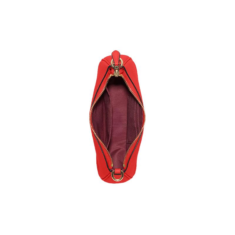 Coach Teri 24 Zipper Detachable Shoulder Strap Pebbled Leather Hand-held Crossbody Bag Shoulder Bag Women's Red