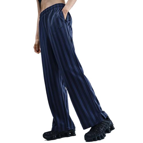 Nike Sportswear Women s Mid Rise Loose Jacquard Striped Track Pants HV5134-410 L синий