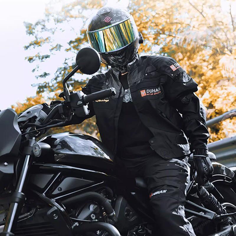 Motorcycle Riding Jacket Pants Set Windproof Waterproof Breathable Protective Gear Off-Road Street Racing All Season