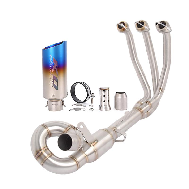 For Adventure CFMOTO 675SR 2024-2025 657NK 2025 Motorcycle Slip On Exhaust System 51 Muffler Header Link Pipe Stainless Steel