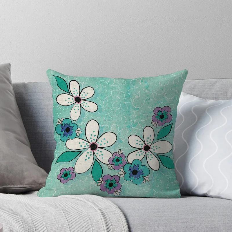 Haus Dekorativ Zuhause Kissenbezug für Sofa Kissenbezug 45*45 Nordisch 40*40cm 40x40cm 50x50 60x60 Wohnzimmer abstrakt schwarz grau