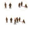 Miniature 1:64 Firefighter Figures Realistic Collection Mini Diorama Action Figures for Diorama Miniature Scene Decoration