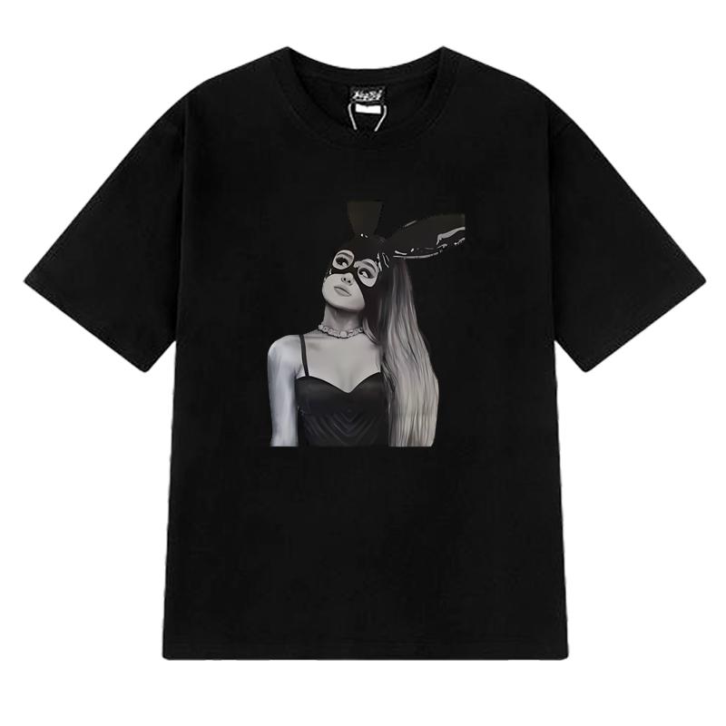 Hot Singer Ariana Grande Dangerous Graphic T shirt Men Women vintage Hip Hop streetwear Unisex100% Cotton short sleeve T-shirts