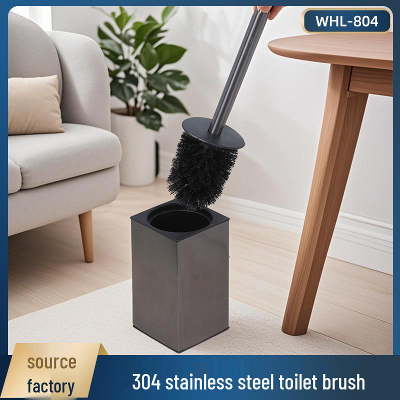 Light Luxury Wall-Mounted 304 Stainless Steel Toilet Brush Holder