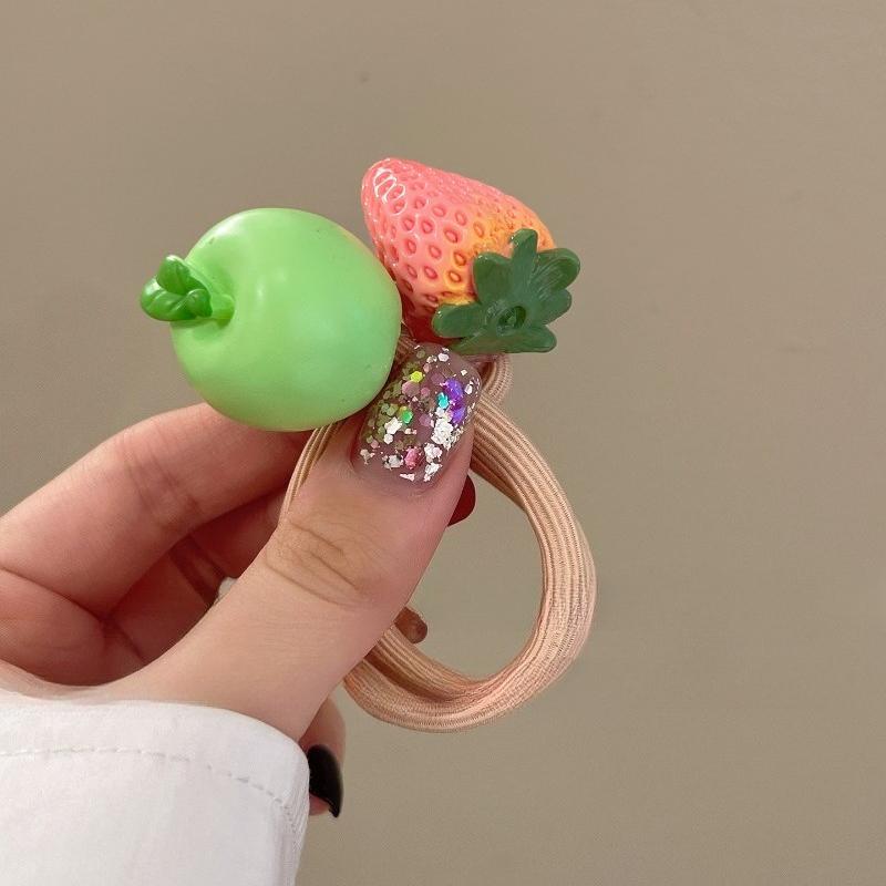 

The Tall Ponytail Is Cute Summer Fruit Elastic Band Women s Hair Tie Elastic and Durable Thick Hair Band 2025 New Style Size fits all