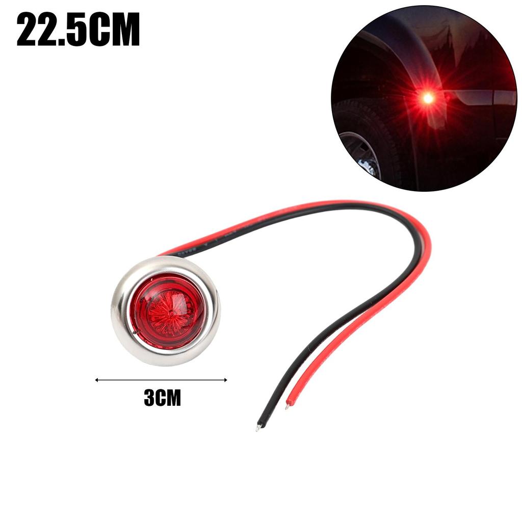 Car Vans Front and Rear Indicator Lights Boat Rear Night Driving Safety Warning Portable Round LED Headlight Side Marker Light