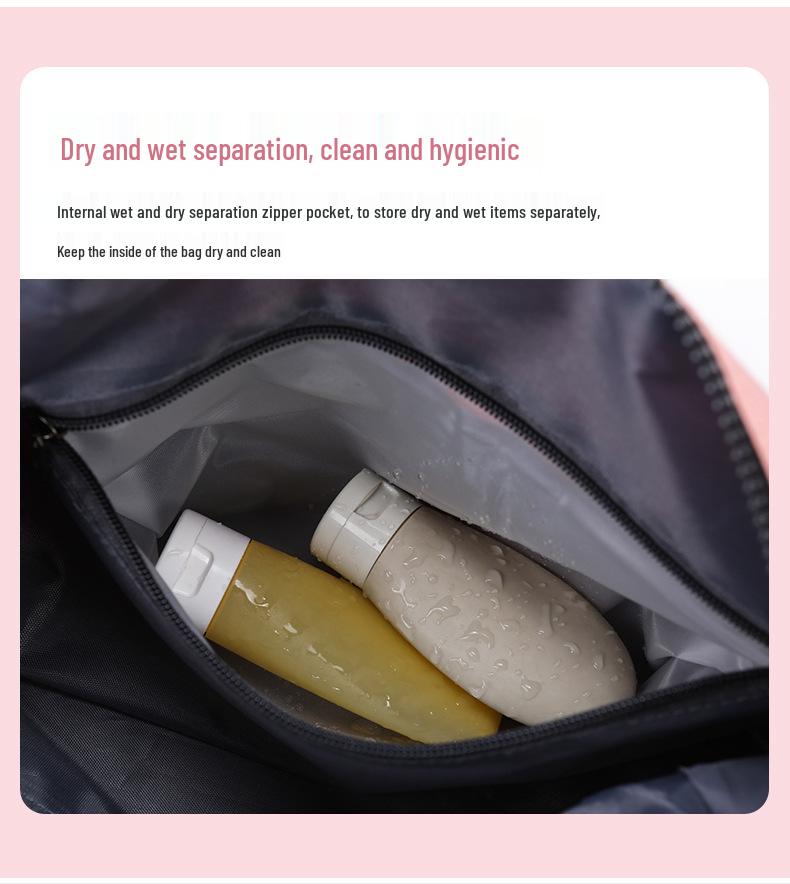 Large Capacity Lightweight Travel Tote with Wet & Dry Separation