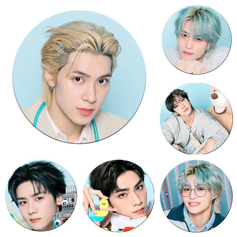 WAYV 2025 Calendar Mirror Keychain Pendant and Tinplate Star Badges Set