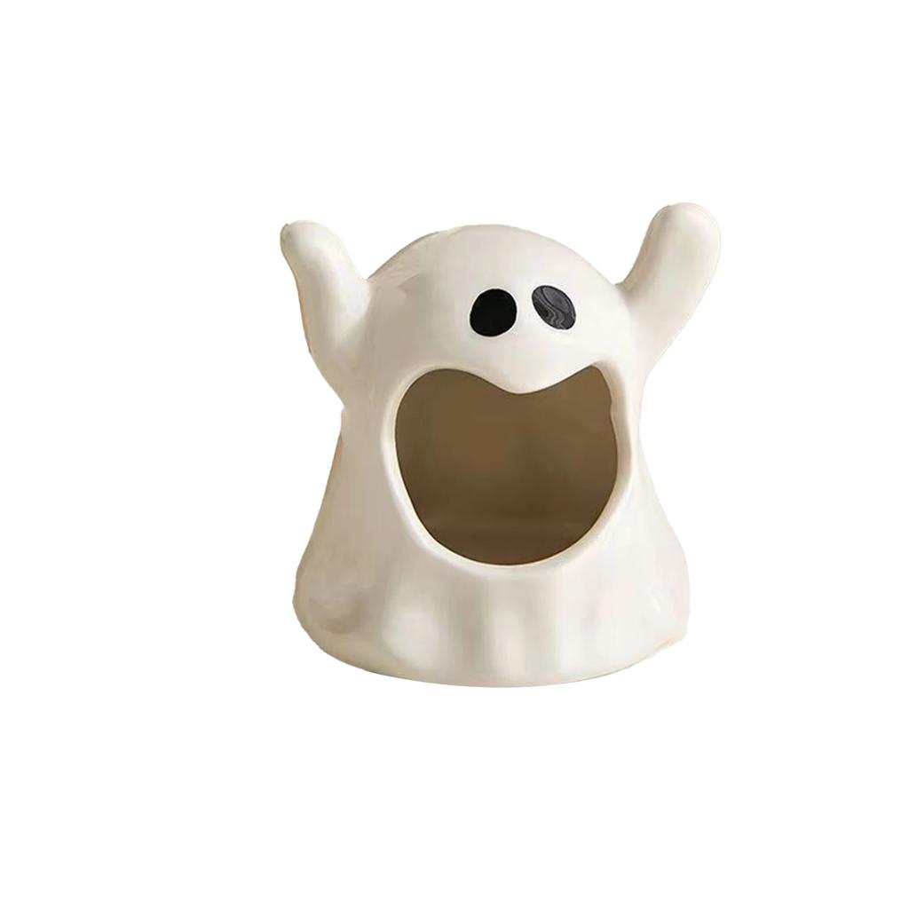 Ceramics Ghost Candle Holder Cute Halloween Candle Holder Home Table Candlestick Holder Decor Aroma Holder For Home Party Decor