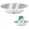 "Dual-Powered 360° Rotating Display Stand, High-Capacity 22lbs, 7.9"" Mirror, Perfect for Versatile Use (Cakes/Jewelry/Photos)