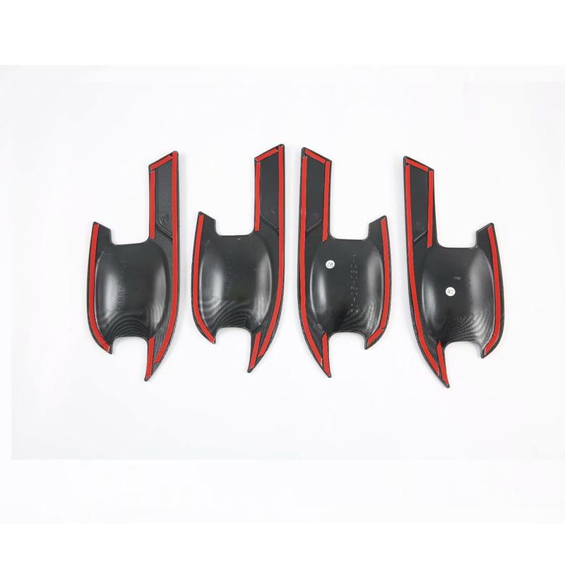 Exterior accessories Carbon fiber pattern car Side Door Handle bowl Cover Trim For Hyundai Elantra Avante I30 sedan -