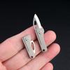 7Cr Steel Sharp Mini Folding Knife Titanium Alloy Portable Pocket Knife Utility Zipper Knife EDC Emergency Unpacking Tool