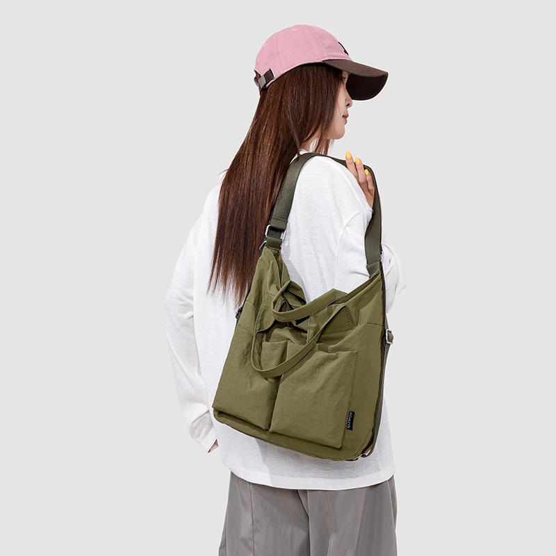 Borsa a Mano da Donna Borsa Tote in Nylon Grande Capacità Borsa a Spalla da Pendolare
