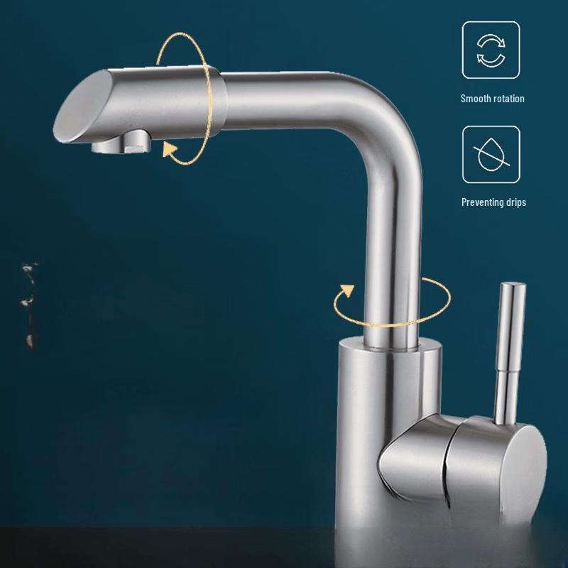 TLXT Stainless Steel Wall-Mounted Kitchen Faucet