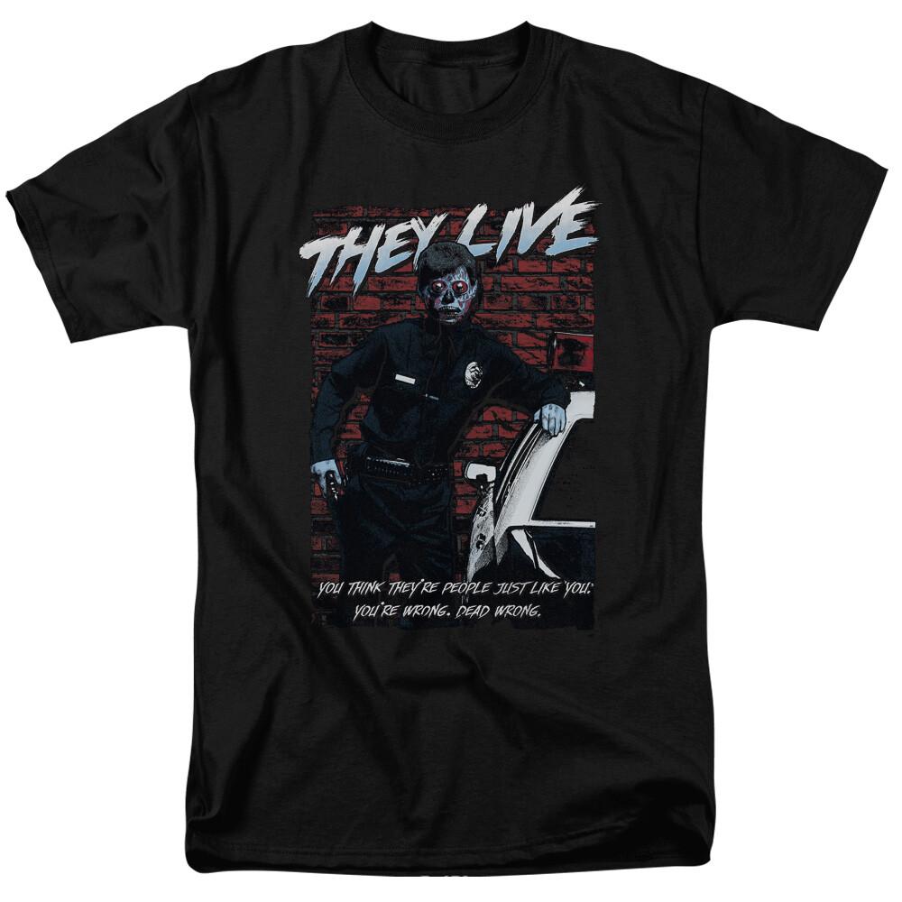 They Live Dead Wrong T Shirt Mens Licensed Movie Tee George Frank Black XL