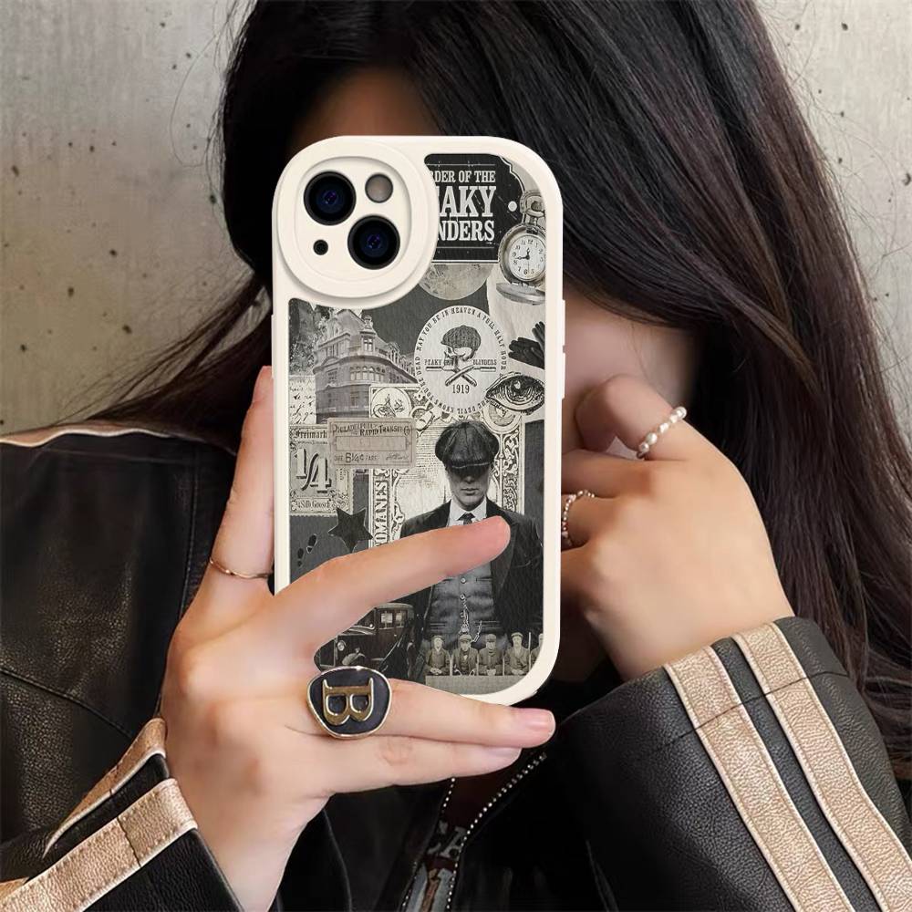 Movie P-Peaky B-Blinders TV Phone Case For IPhone 16 15 14 13 12 11 Pro Max Plus Soft Leather Cover