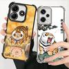 Cartoon Fat Tiger Funny Plating Phone Case For Xiaomi Redmi Note 14 15 Pro Plus 13 12 11 11S 11T 10 9S 9 5G Anti-Fall Airabag Co