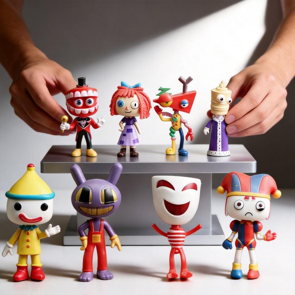 The Amazing Digital Circus Pvc Model Set With Assembleable Figures For Collectors