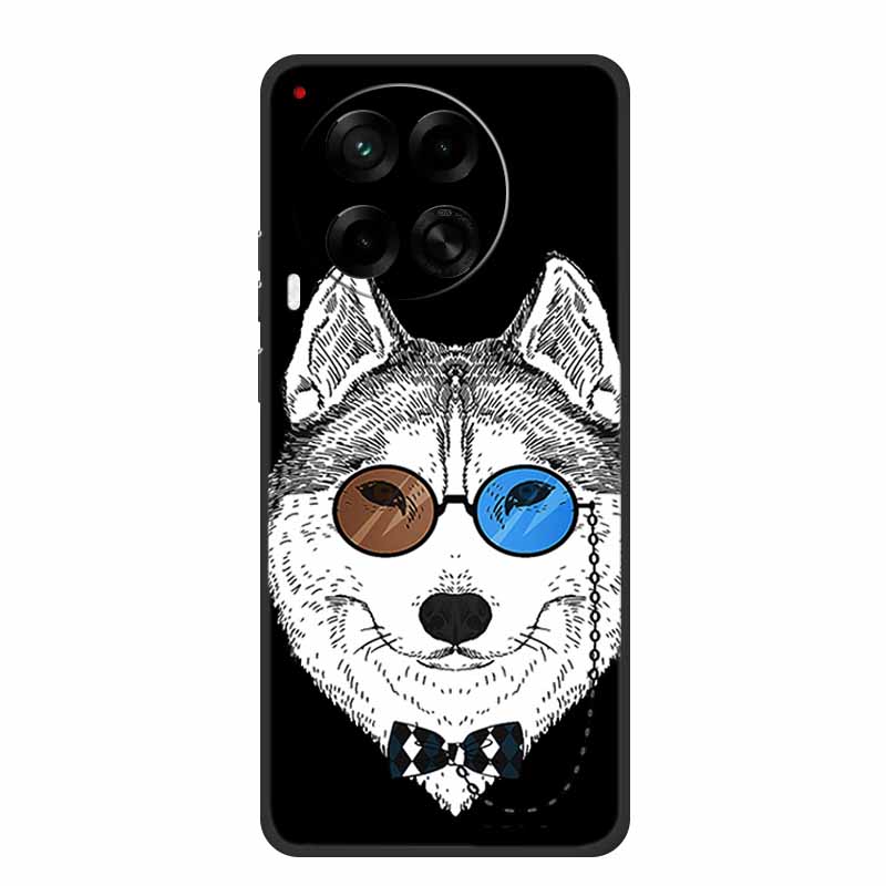 Black Silicone Case For Tecno Camon 30 Premier Pro Case Cartoon Cat Soft Back Cover Case For Tecno Camon 30 S 30S Pro Phone Case