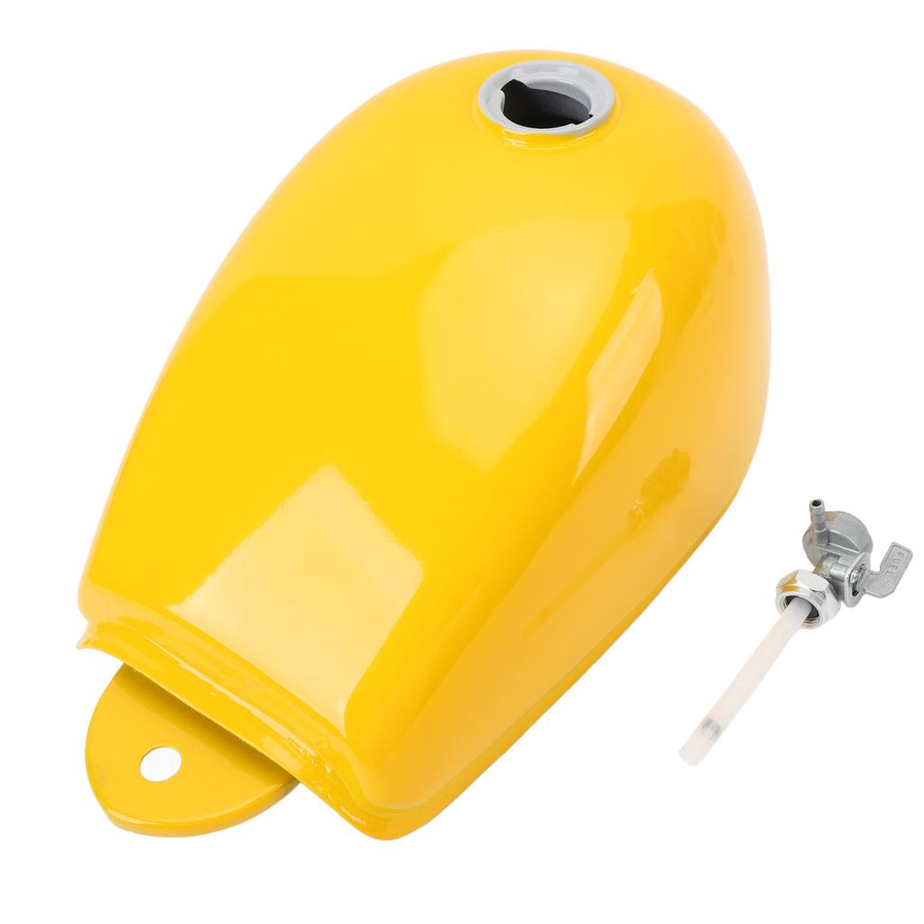 Motorcycle Fuel Tank Iron Structure Yellow Gas Tank with Fuel Valve for Mini Trail Monkey Bike Z50