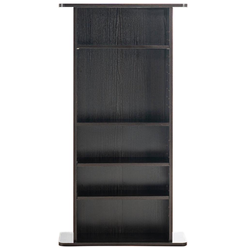 Media Storage Cabinet 5 Layers Adjustable DVD Shelves 240 CDs Espresso
