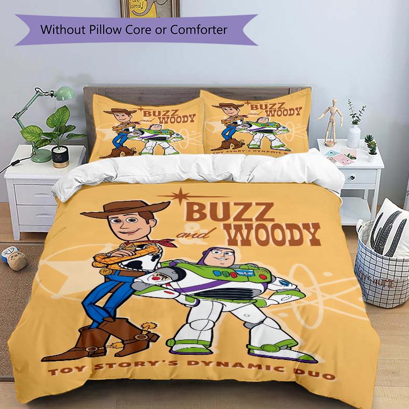 Toy Story Dynamic Duo Print 3Pcs Bedding Setduvet Cover With 2 Bedropillowcase Home Birthday Gift