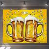 Beer Time Tapestry Custom Home Living Room Bedroom Wall Decor Wallpaper Backdrop Cloth With Clips