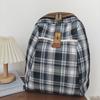 Plaid Travel Backpack Student Schoolbag Class Commuter Backpack