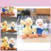 Adorable Cute Duck Plush Keychain Soft Stuffed Animal Toy With Glasses For Bags